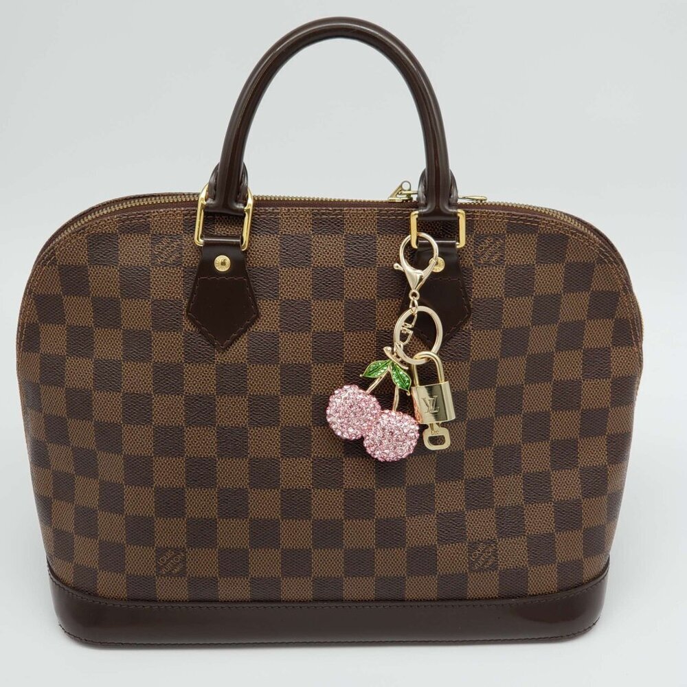 Louis Vuitton Gold Lock 🔒 Authentic LV Key + Unbranded Cherry Bag Charm - Picture 7 of 7
